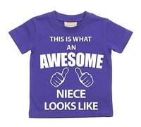 This is what AN Awesome Niece Looks Like Violet T-shirt bébé tout-petit enfants Disponible en tailles 0-6 mois à 14-15 ans violet violet 24-36 Months