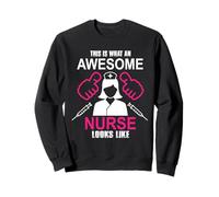 This is What an Awesome Nurse Looks Like Funny Nursing Nurse Sweatshirt