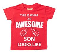 This is What An Awesome Son On Dirait Que Rouge T-shirt Bébé Tout-petit Enfants Disponible en Tailles 0-6 Mois pour 14-15 Ans - Rouge, 5-6 ans