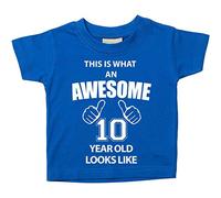 This Is What an Impressionnant 10 AN VIEUX ça a l'air Like Bleu T-shirt bébé en âge Bas enfants disponible en tailles 0-6 mois pour 14-15 ans 10 ème anniversaire T-shirt - Bleu, 18-24 Mois