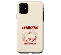 This is What Lesbians Like to Eat (Drôle) (Cute Cat Graphic) Coque pour iPhone 11