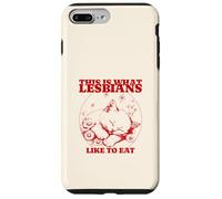 This is What Lesbians Like to Eat (Drôle) (Cute Cat Graphic) Coque pour iPhone 7 Plus/8 Plus