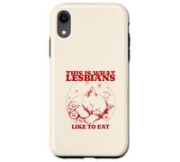 This is What Lesbians Like to Eat (Drôle) (Cute Cat Graphic) Coque pour iPhone XR