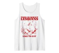 This is What Lesbians Like to Eat (Drôle) (Cute Cat Graphic) Débardeur