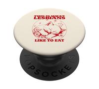 This is What Lesbians Like to Eat (Drôle) (Cute Cat Graphic) PopSockets PopGrip Adhésif
