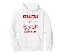 This is What Lesbians Like to Eat (Drôle) (Cute Cat Graphic) Sweat à Capuche