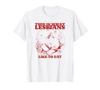 This is What Lesbians Like to Eat (Drôle) (Cute Cat Graphic) T-Shirt