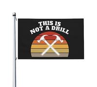 This IsA Drill Flag 3x5 Extérieur Double Face Vintage Drapeaux Décoration Murale Pour Chambre de Garçons 3x5 Pieds, This IsA Drill Tapisserie Dortoir