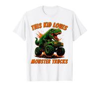 This Kid Loves Monster Trucks | Graphique Amusant de Camion T-Rex T-Shirt