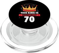This King is Officially 70 Years Birthday Old Age Celebrate PopSockets PopGrip pour MagSafe