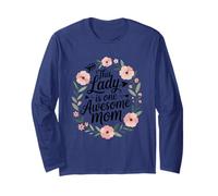 This Lady is One Awesome Mom Mother's Day Love Manche Longue