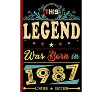 This Legend Was Born in 1987 Limited Edition: 36th Birthday for Women & Men 36 Years Old personalized gifts for Him Unique Greeting Card Alternative