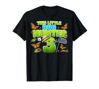 This Little Bug Hunter is 3 Years Old Bug 3rd Birthday Party T-Shirt
