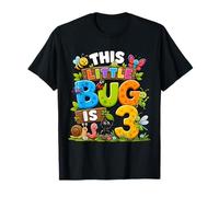 This Little Bug is 3 Years Old Insect 3rd Birthday Party T-Shirt