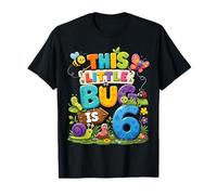 This Little Bug is 6 Years Old Insect 6th Birthday Party T-Shirt