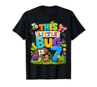 This Little Bug is 7 Years Old Insect 7th Birthday Party T-Shirt