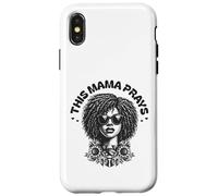 This Mama Prays Stylish Womens Religious Faith Floral Coque pour iPhone X/XS