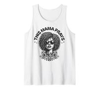 This Mama Prays Stylish Womens Religious Faith Floral Débardeur