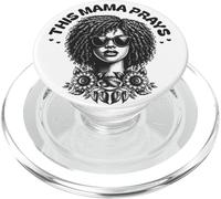 This Mama Prays Stylish Womens Religious Faith Floral PopSockets PopGrip pour MagSafe