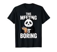 This Meeting is Boring Funny Panda Office Humour T-Shirt