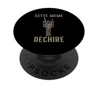 This Meme Dechire Squelette Gothic Rocker Guitare Musique PopSockets PopGrip Adhésif