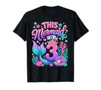 This Mermaid is 3 Years Old Ocean 3rd Birthday Party Girl T-Shirt