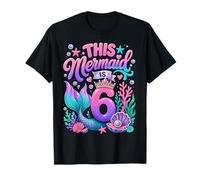 This Mermaid is 6 Years Old Ocean 6th Birthday Party Girl T-Shirt