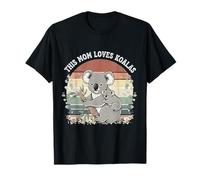 This Mom Loves Koalas Vintage Retro Animal Design T-Shirt