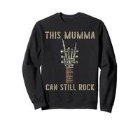 This Mumma Can Still Rock on Squelette Hand Guitare Anniversaire Sweatshirt