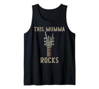 This Mumma Rocks Squelette Hand Rock Music Band Guitare Grunge Débardeur