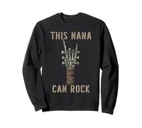 This Nana Can Rock on Skeleton Hand Music Band Guitare Sweatshirt