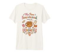 This Para Paraprofessional Runs on Coffee and Kindness T-Shirt Haut de Gamme