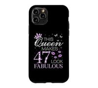 This Queen Makes 47 Look Fabulous 47th Birthday Violet Style Coque pour iPhone 11 Pro
