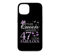 This Queen Makes 47 Look Fabulous 47th Birthday Violet Style Coque pour iPhone 13