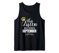 This Queen Was Born in September Birthday Queen Débardeur