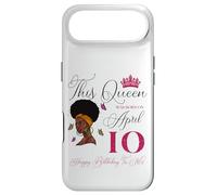 This Queen Was Born on April 10 Afro Girl Cheveux naturels Coque pour iPhone Air