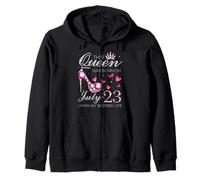 This Queen Was Born on July 23 Living My Blessed Life Sweat à Capuche