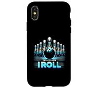 This s How I Roll Bowling Ball and Pin Motif léopard Coque pour iPhone X/XS