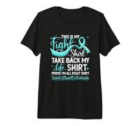 This 's My Fight Shirt Ruban de Sensibilisation aux agressions sexuelles Bleu Sarcelle T-Shirt Haut de Gamme