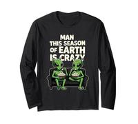This Season of Earth is Crazy Aliens Popcorn Meme Manche Longue