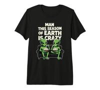 This Season of Earth is Crazy Aliens Popcorn Meme T-Shirt Haut de Gamme