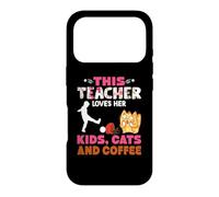 This Teacher Loves Her Kids Cats Coffee School Teachers Coque pour iPhone 17 Pro