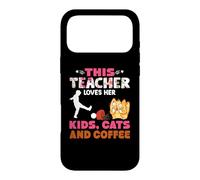 This Teacher Loves Her Kids Cats Coffee School Teachers Coque pour iPhone 17 Pro Max