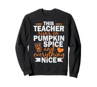 This Teacher Runs on Pumpkin Spice Funny Halloween Costume Sweatshirt