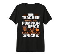 This Teacher Runs on Pumpkin Spice Funny Halloween Costume T-Shirt Haut de Gamme