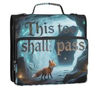 This Too Shall Pass Sac à dos coloré à 3 anneaux avec fermeture éclair et poignée - Organiseur de documents étanche - Convient pour l'école intermédiaire