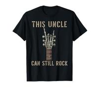 This Uncle Can Still Rock on Squelette Hand Guitare Anniversaire T-Shirt