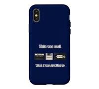 This Was Cool Retro 80s 90s Cassette Disquette Art Vidéo Coque pour iPhone X/XS