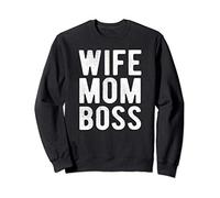 This Woman Wife Mom and Boss Funny Mothers Day Gift Cute Sweatshirt