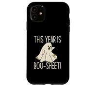 This Year is Boo-Sheet ! Funny Halloween Sad Ghost Meme Coque pour iPhone 11